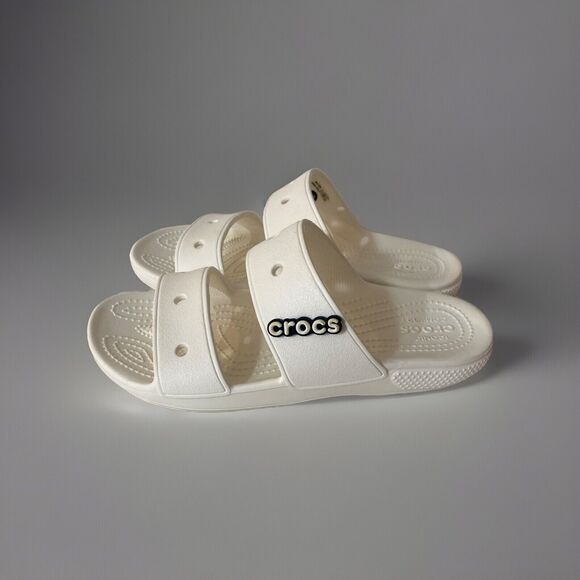 Crocs Iconic Comfort Women’s White Slide On Sandal Size 9 - Picture 3 of 8